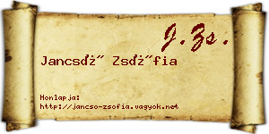 Jancsó Zsófia névjegykártya