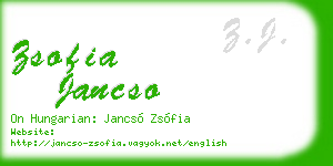 zsofia jancso business card